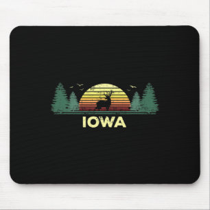 Iowa Vintage Hirschjagd Sunset Souvenir Mousepad