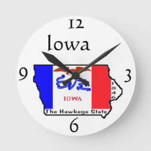 Iowa-Wanduhr Runde Wanduhr
