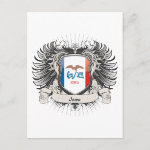 Iowa Wappen Postkarte
