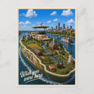 Iowa   Wish You Were Here   State-Serie Postkarte