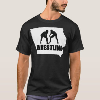 Iowa Wrestling erschüttert Iowa Karte T-Shirt