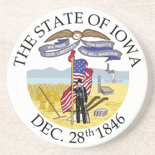 Iowa-Zeichen Getränkeuntersetzer