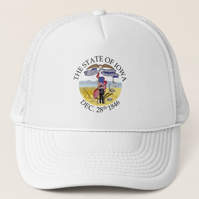 Iowa-Zeichen Truckerkappe (Vorderseite)