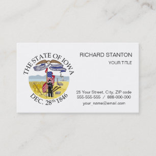 Iowa-Zeichen Visitenkarte