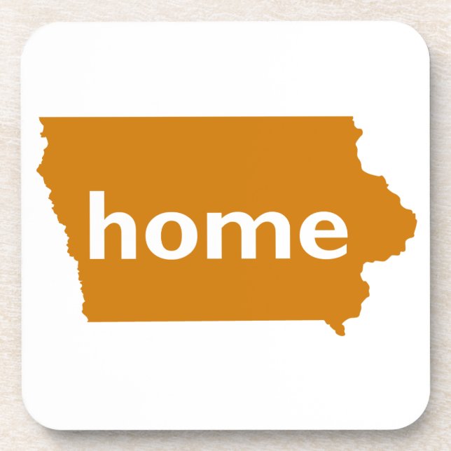 Iowa-Zuhause Getränkeuntersetzer (Vorderseite)