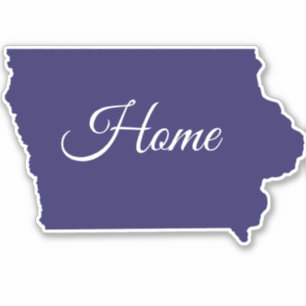 Iowa Zuhause Staat Aufkleber / Label