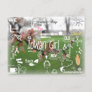 Iowan Girl Post-card Postkarte