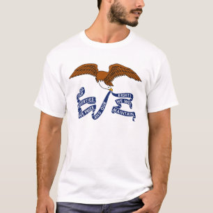 Iowan Wappen, amerikanischer Staatsflagge T - T-Shirt