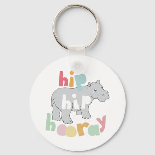 ip Angesagt Hooray Gray Hippo Zeichnend Süße Tier  Schlüsselanhänger