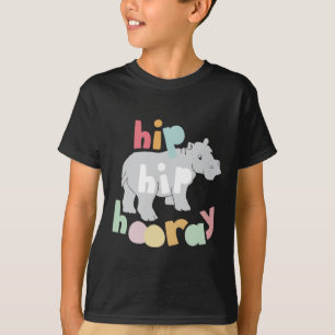 ip Angesagt Hooray Gray Hippo Zeichnend Süße Tier T-Shirt