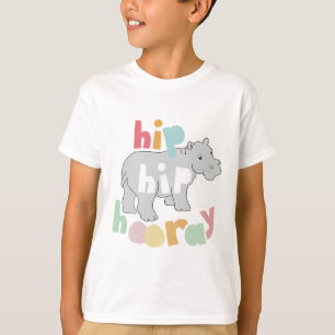ip Angesagt Hooray Gray Hippo Zeichnend Süße Tier  T-Shirt