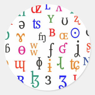 IPA Charaktere Runder Aufkleber