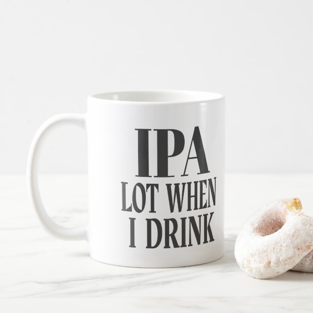 IPA viel, wenn ich trinke Kaffeetasse (Mit Donut)