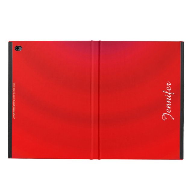 iPad Air 2 Folio Fall, roter Gradient, Personalisi (Außenansicht)