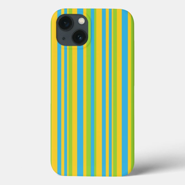 iPad Mini Case: Türkis, Gelb, grüne Streifen Case-Mate iPhone Hülle (Rückseite)