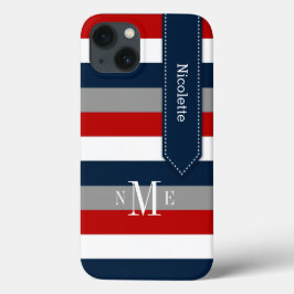 iPad Mini-Fall | Streifen | Marine, rot, weiß, gra title_seo2