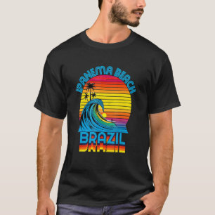 Ipanema Beach Brazil Retro Throwback Surf & Beach T-Shirt