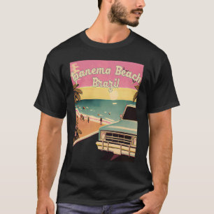 Ipanema Beach Retro Beach Vacation Souvenir Brasil T-Shirt