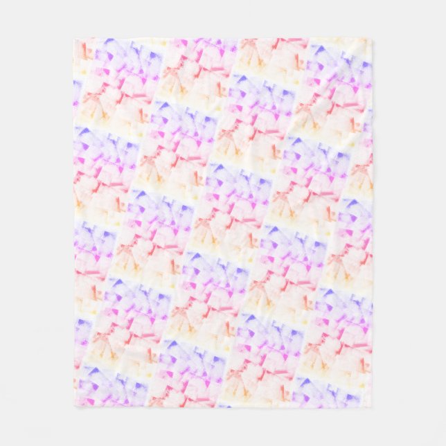Ipanema Briefmarke Art Heart Sticker Fleecedecke (Vorderseite)