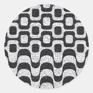 Ipanema / Copacabana Boardwalk Runder Aufkleber