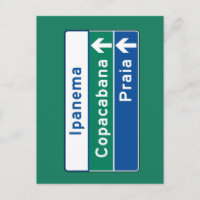Ipanema/Copacabana/Strand, Brasilien Verkehrszeich