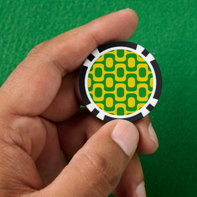 Ipanema-Gehmuster, Strandmuster, Brasilien Pokerchips (Hand)