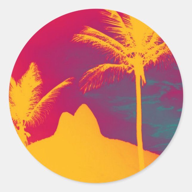 Ipanema - Leblon Runder Aufkleber (Vorderseite)