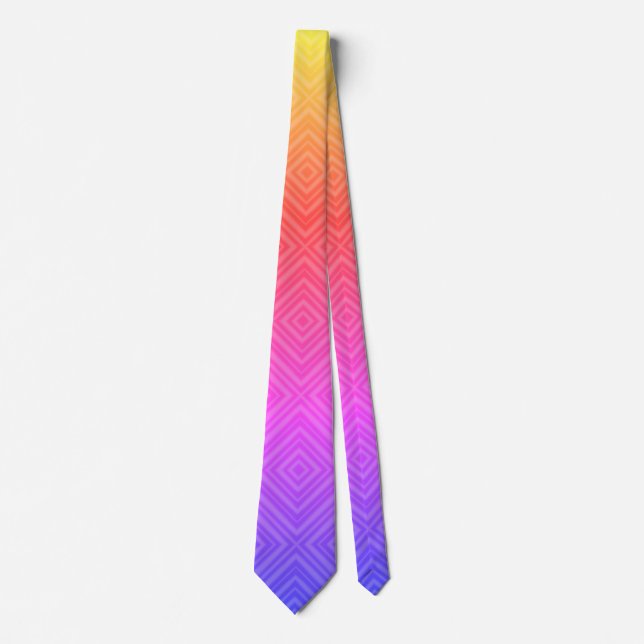 Ipanema Rainbow Hypnotic Diamond Modern Pop Art Krawatte (Vorderseite)
