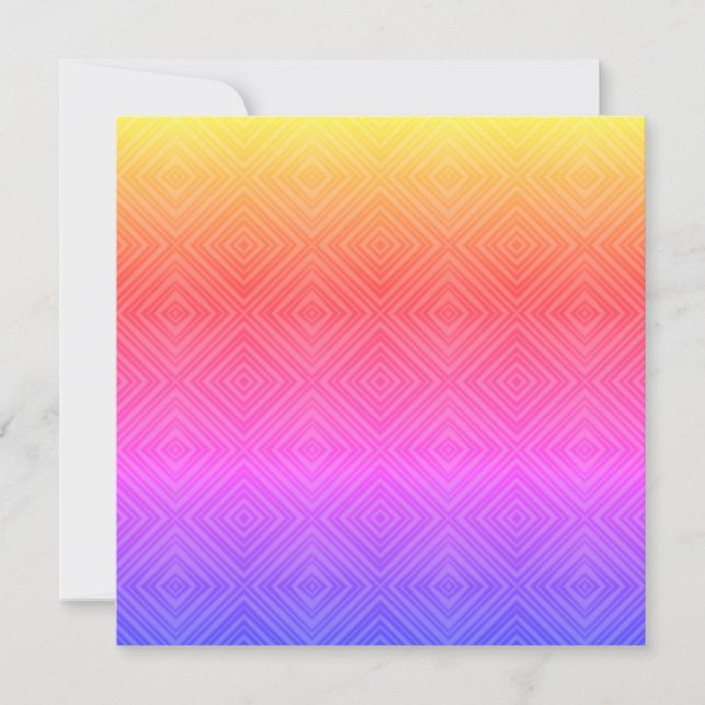 Ipanema Rainbow Hypnotic Diamond Modern Pop Art Mitteilungskarte (Vorderseite)