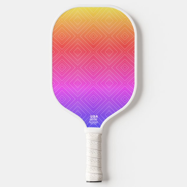 Ipanema Rainbow Hypnotic Diamond Modern Pop Art Pickleball Schläger (Vorderseite)