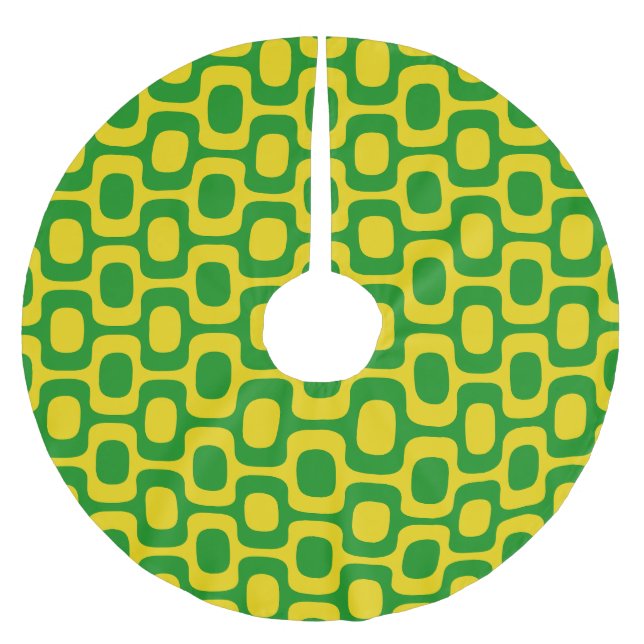 Ipanema Sidewalk Pattern, Beach Pattern, Brazil Polyester Weihnachtsbaumdecke (Vorderseite)