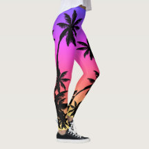Ipanema Sunset Gradient Ombre Lila Pink Palms