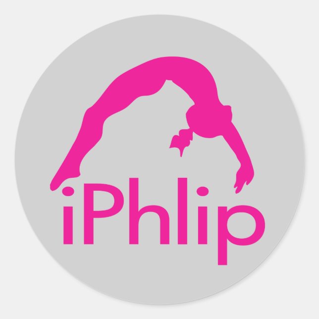 iPhlip Gymnastics-Aufkleber Runder Aufkleber (Vorderseite)