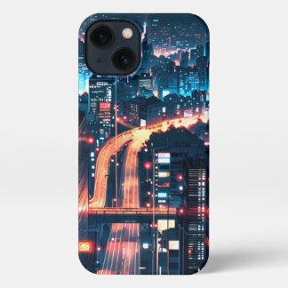 iPhone 11-15 Anime Case: "Cityscape Sunset." iPhone Hülle