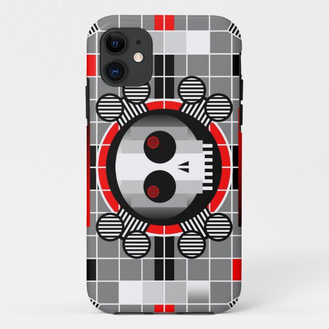 iPhone 11 Coque robuste de l'iPhone TV crâne (Dos)