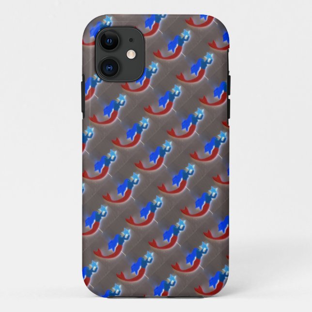 iPhone 11 étoile de natation vers le haut sirènes coque (Dos)