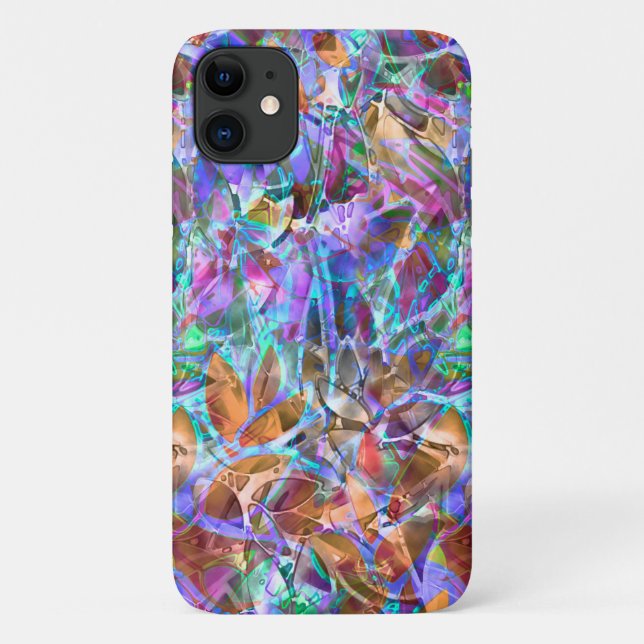iPhone 11 Fall Floral Abstraktes Hartglas Case-Mate iPhone Hülle (Rückseite)