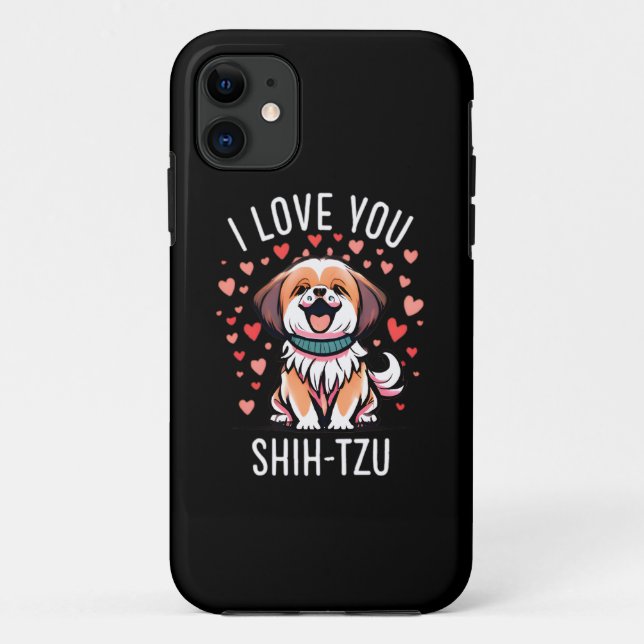 iPhone 11 Fall - Mit Zeichnend Ich Liebe Shih Tzu Case-Mate iPhone Hülle (Rückseite)
