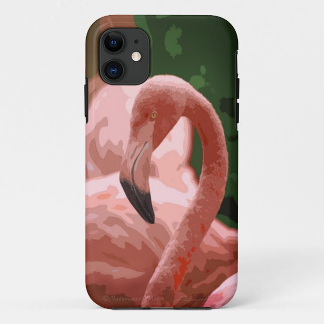 iPhone 11 Flamant rose Pose Art iPhone5 Coque (Dos)