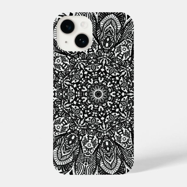 iPhone 11 Mandala Star mit Farbe 14 Hülle (Rückseite)