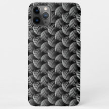 iPhone 11 Pro Max. schwarze Kurve Muster Gehäuse
