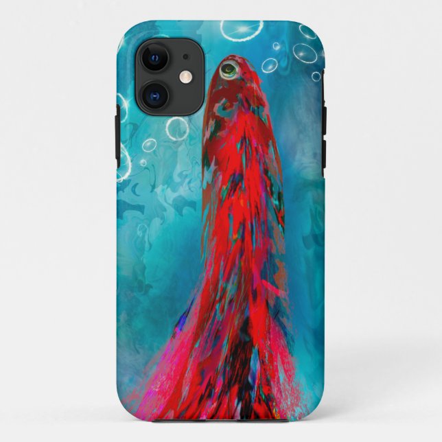 iPhone 11 Tough Case Swimming Fish (Rückseite)