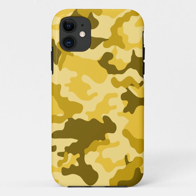 iPhone 11 Yellow Camo iPad 5 Coque (Dos)