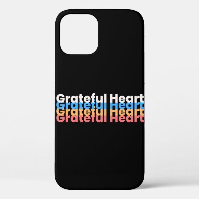 iPhone 12 Hüllen Schwarz & Beige Farbige Typografi (Rückseite)