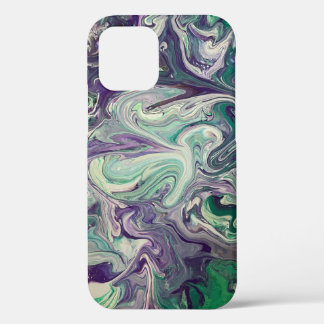 iPhone 12 Pro Artwork Coque - violet et vert