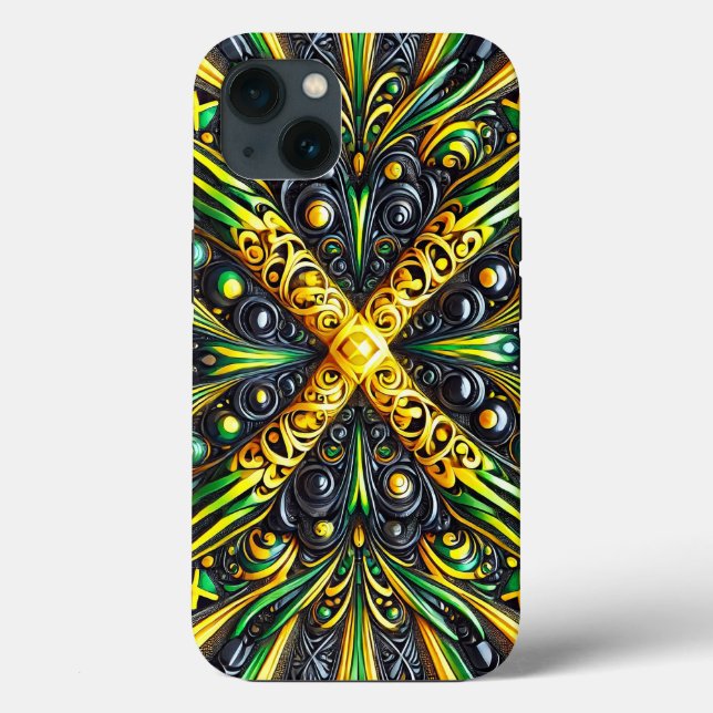 iPhone 13 Case-Mate mit jamaikanischen Farben Hülle (Rückseite)