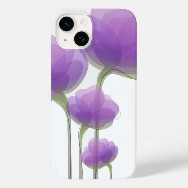 iPhone 14 Case-Purple Flowers Case-Mate iPhone 14 Hülle (Rückseite)