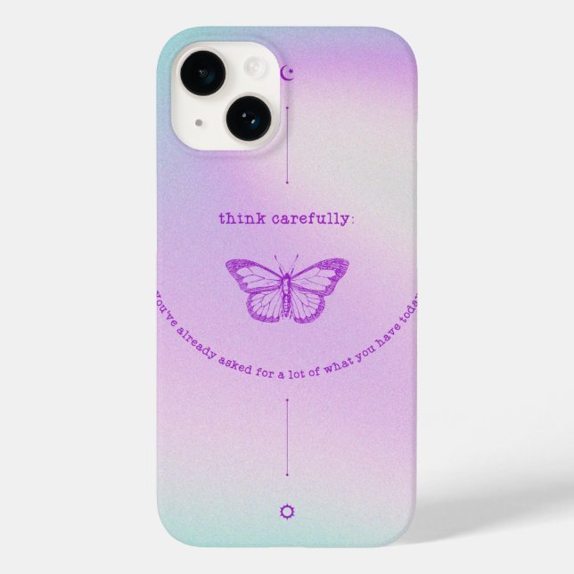 iPhone 14 Case - Reflektiver Schmetterling (Rückseite)