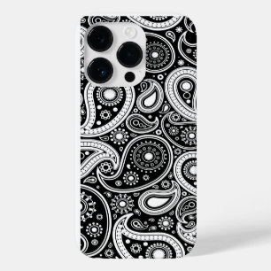 iPhone 14 Pro Case für Schwarz und Weiß Paisley