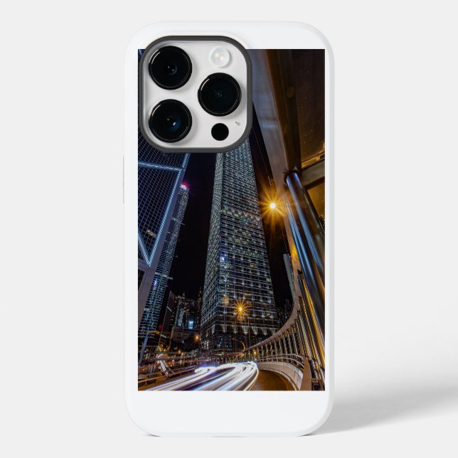 iPhone 14 Pro Case Hongkong Night Foto Central (Rückseite)